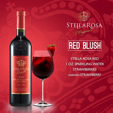 Stella Rosa Wines original cocktail recipe: Red Blush. -- Combine strawberries, Stella Rosa Red ...
