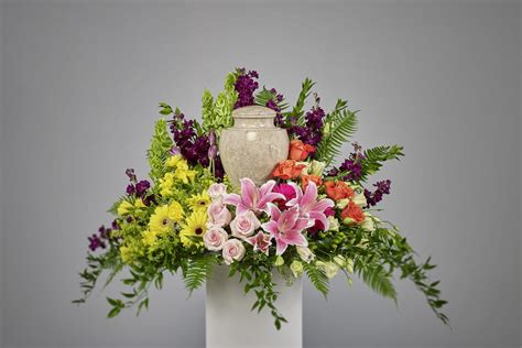 Rainbow Cremation Arrangement - Ramsgate Floral Designs