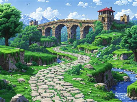 Premium Photo | Pixel art maps for historical exploration games the ...