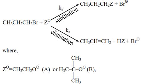For the following reactions ks and ke are, respectively the rate ...