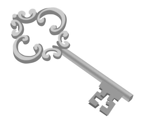 OnlineLabels Clip Art - Silver Key