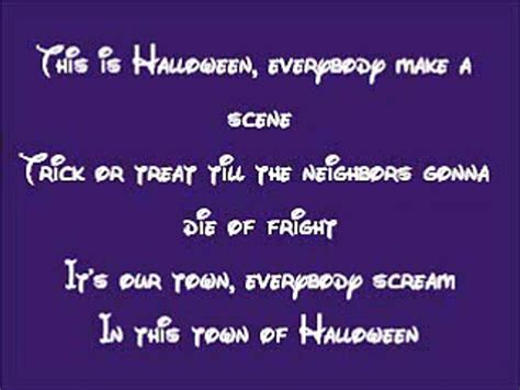 This Is Halloween Nightmare Before Christmas Lyrics
