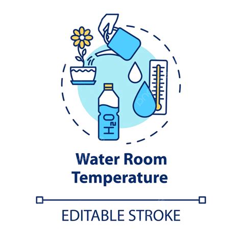 Concept Room Vector Design Images, Water Room Temperature Concept Icon ...