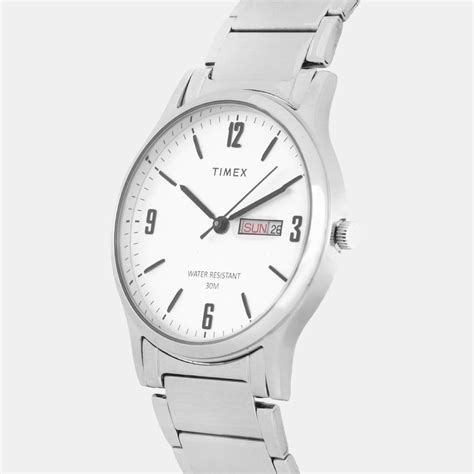 Timex Men Quartz Silver Dial Analog Stainless Steel Watch TW000R434 ...