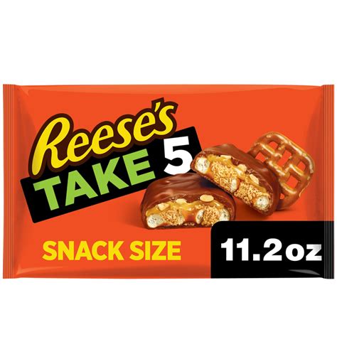 Reese,S Take 5 Pretzel, Peanut And Chocolate Snack Size, Candy Bag, 11. ...