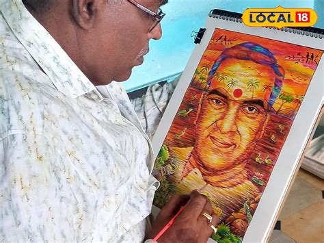 ప్రకృతి ఒడిలో ఎన్టీఆర్... కోటేష్ అరుదైన కళారచన | Artist paints NTR ...