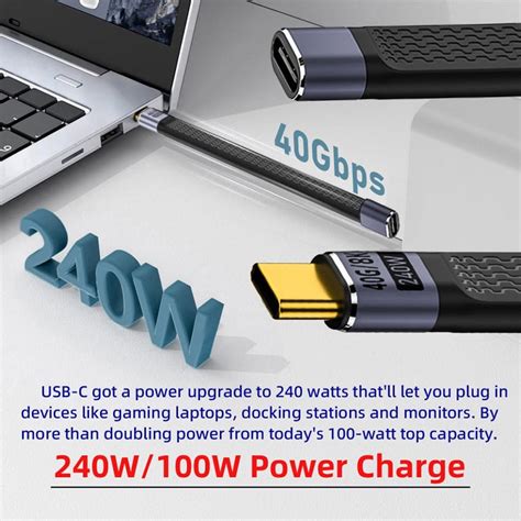 TECPHILE PD240W 40Gbps Type C Male to Type C Female FPC Cable | Concept ...