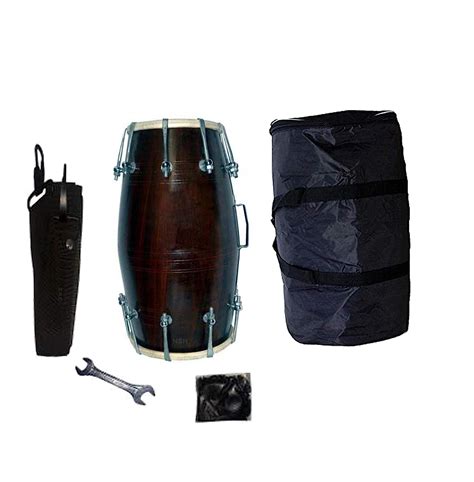 NSR Traders Handmade Wood DHOLAK Indian Musical Instrument Full Tool ...