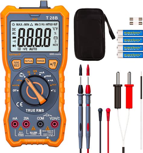 True RMS Digital Multimeter Tester, Auto-Ranging AC DC 20A Ohmmeter ...