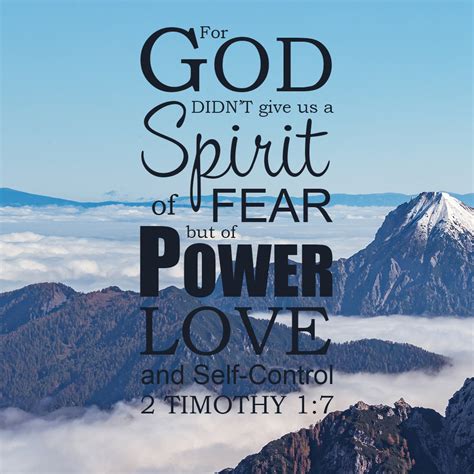 2 Timothy 1:7 God Did Not Give Us a Spirit of Fear - Free Bible Art ...