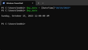 Image result for PowerShell Date Output to String