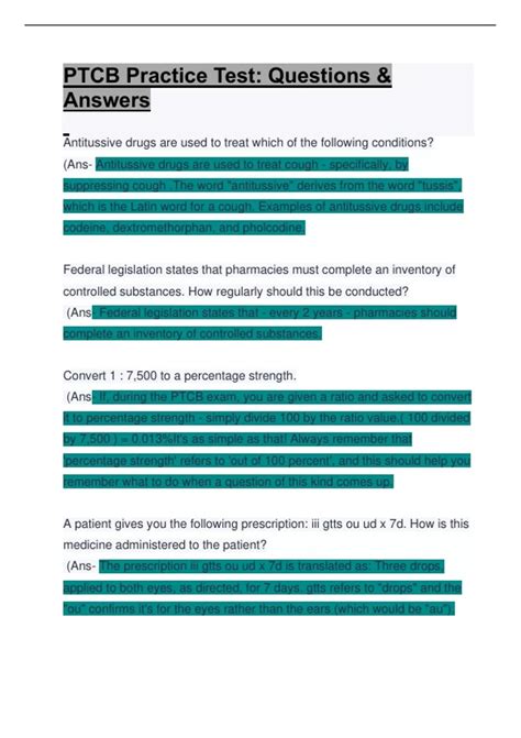 PTCB Practice Test: Questions & Answers: Guaranteed A Plus Guide ...