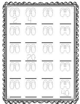 Math unit skip counting and equality/inequality booklet assessment FRENCH