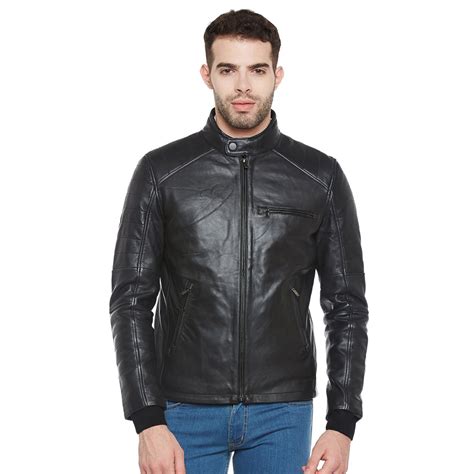 Buy JUSTANNED Black Quilted Men's Leather Jacket at Amazon.in