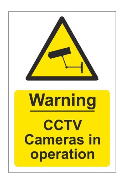 PVC Waterproof Sticker|Warning CCTV Cameras in Operation Sign,|Size ...