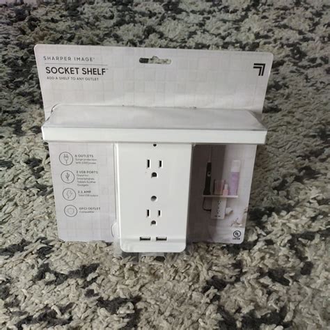 Buy Socket Shelf Cordless Wall Outlet Extender with 6-Outlets and 2 USB ...