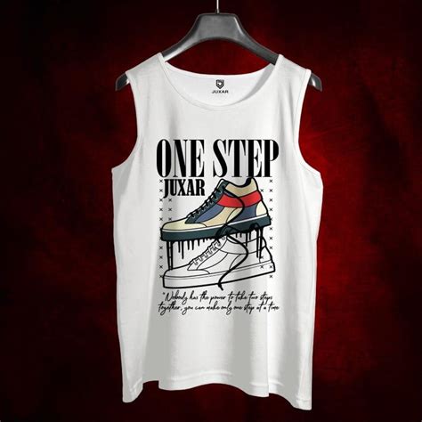 White Love Sando ONE STEP Mens Graphic Tank Top | Juxar