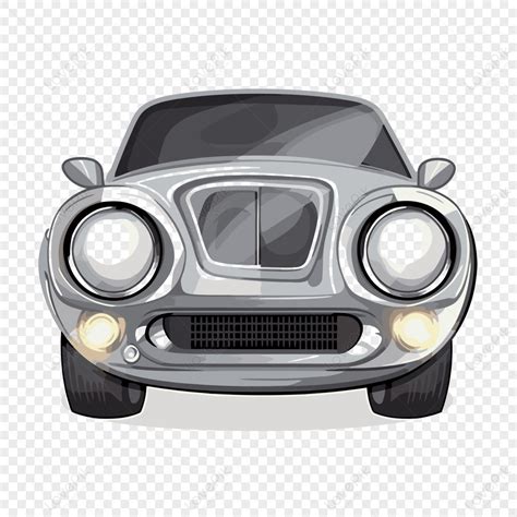 Car Headlight Clipart Cute Classic American Car Front View Vector Illustration Cartoon PNG Image ...