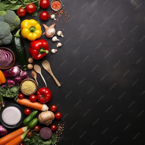 Premium Photo | 3d wallpaper of nutrition food in the texture background
