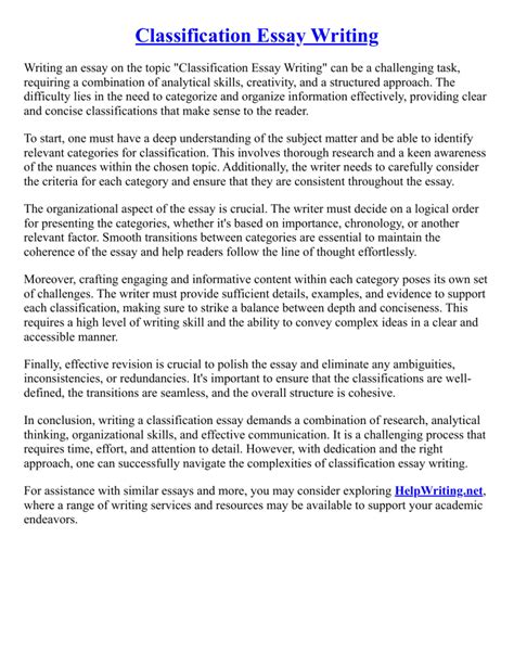 Image result for Classification Writing