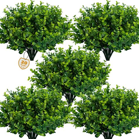 Amazon.com: Lnoicy Artificial Greenery Plants Outdoor UV Resistant Fake ...