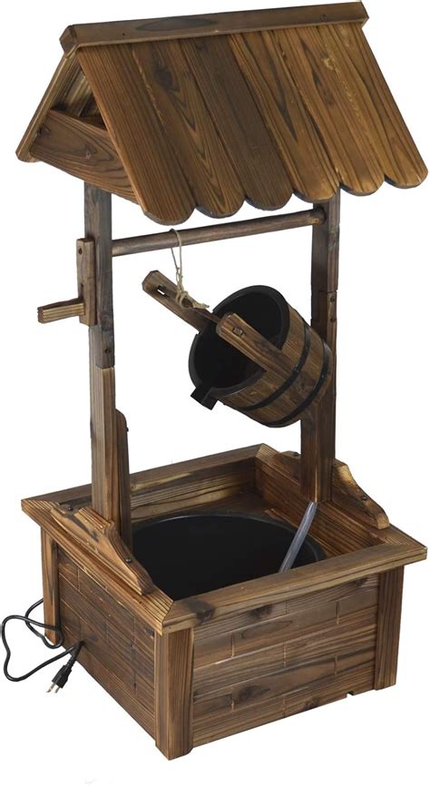 Buy Square Wishing Well Water Fountain for Outdoor Outside Patio Yard ...