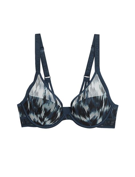 Buy Tivoli Mesh Printed Wired Plunge Bra at Marks & Spencer