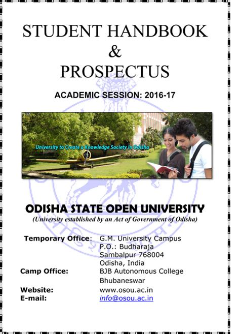 Admission Prospectus | Odisha State Open University, Sambalpur