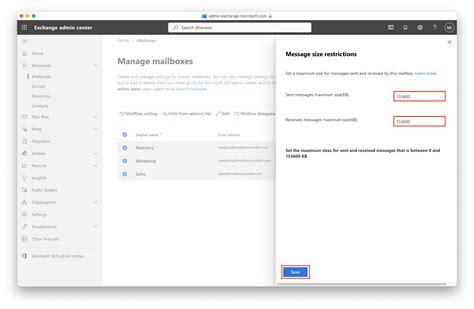 How to Easily Change the Office 365 Max Message Size