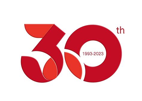 30 Year Anniversary Vector Template Design Illustration
