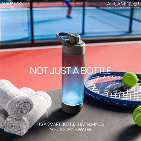 AQUAMINDER Smart Water Bottle Hydration Reminder Glow & Beep Feature ...