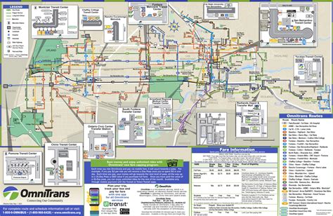 San Bernardino Area Transport Map - Omnitrans Routes - Ontheworldmap.com