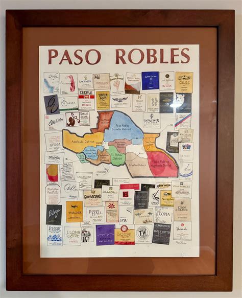 Paso Robles Wine Map Art Print (2025) - Etsy