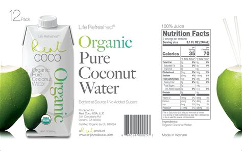 Organic Pure Coconut Water (500ML - 12 Pack) - Life Refreshed Brands ...