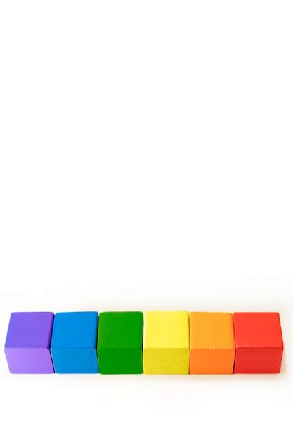 Lgtb colors of the flag assembled with wooden blocks | Premium Photo