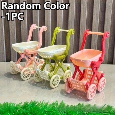 3 Section Stroller 4 Wheels Pastel Colors Pink Green Yellow Peach – CRAZE