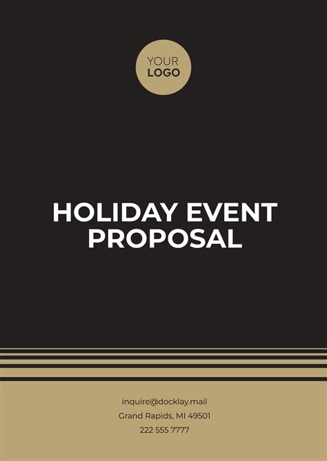 Free Holiday Event Proposal Template to Edit Online