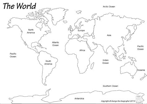Printable World Map with Continents 的图像结果