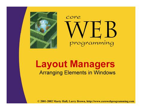 Ch 12 Layout-Managers - Grade: 6 - 1 © 2001-2002 Marty Hall, Larry ...
