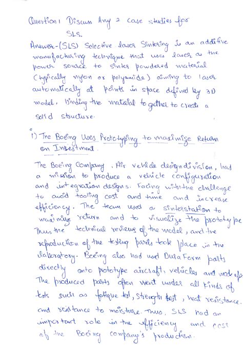 Rapid Prototyping - Cuetion 1 Disus Ay 2 Ccuue studies es SLS. Anawes ...