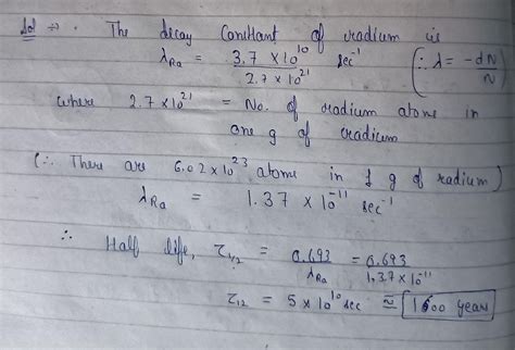 Q17. according to measurements by rutherford and geiger, one gram of ...