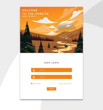 Apps and website login screen | Premium Vector