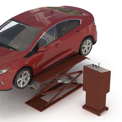 3D Automotive Scissor Lift Generic Rigged and Hybrid Car model | 3D ...