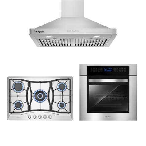 Shop Empava 3 Piece Kitchen Package with 30-in 5 Burners Stainless ...