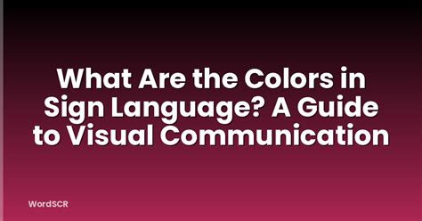 Image result for How to Learn Sign Language Colors