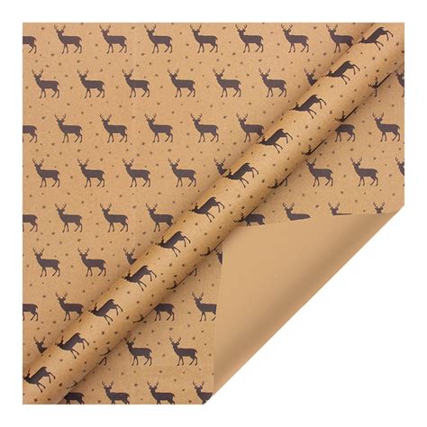 Tanjnj Christmas Wrapping Paper, Recycled Gift Wrapping Paper Set, 20x28 inches per sheet, Brown ...