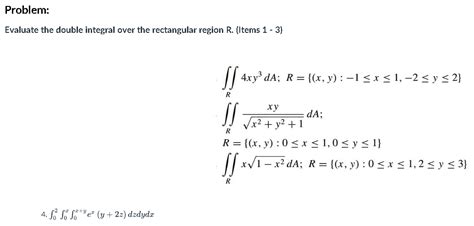 Image result for Double Integral Over a Rectangular Region Formula