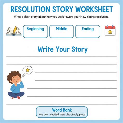 Resolution Story Worksheet - Download & Print Now! - what is the resolution of the story