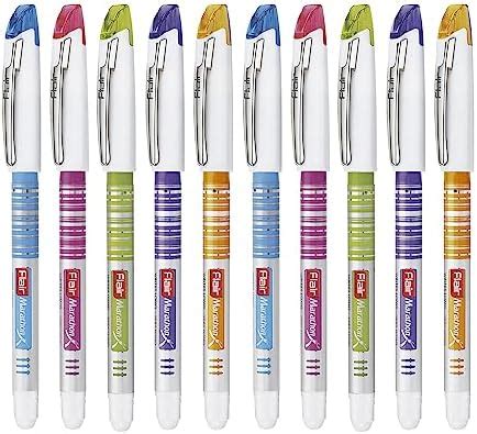 FLAIR Stick Marathon Blue Color Ink Ballpoint Pen-ZE (20pcs) : Amazon ...