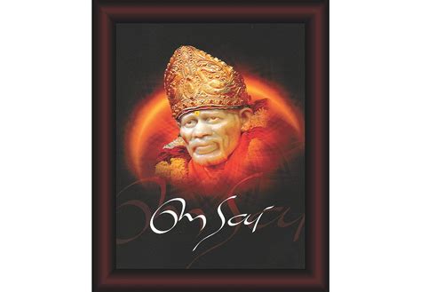 SAF paintings Lord Sai Baba Sparkle Coated Digital Reprint Painting (13 ...